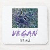 Veganes Rotes Cabbage Vintages Geschenk Mousepad (Vorne)