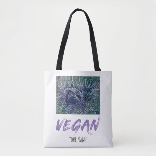 Veganes Rotes Cabbage Vintages Geschenk Tasche (Vorderseite)