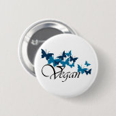 Veganes Schmetterlingsdesign Button (Vorne & Hinten)