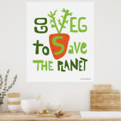 Veganes Slogan Hand Writed Doodle Poster (Küche)