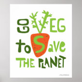 Veganes Slogan Hand Writed Doodle Poster (Vorne)