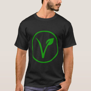 Veganes Symbol Go Vegan Vegetarian Veganism Tier R T-Shirt