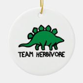 Veganes Team Herbivore Niedlich und Funny Dinosaur Keramik Ornament (Vorne)