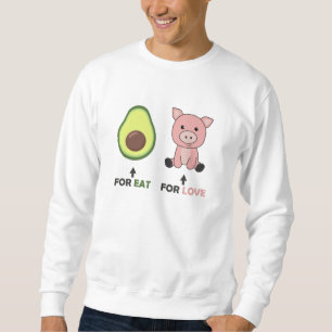 Veganes tierisches Lover Eat Avocado Schweine Lieb Sweatshirt