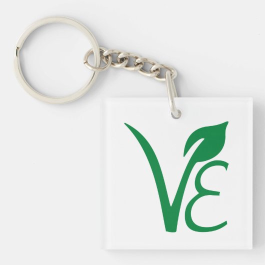 Veganes VE-Symbol Schlüsselanhänger (Vorderseite)