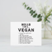 Veganes Vegetarisches Gemüse Veganismus Funny Gift Postkarte (Stehend Vorderseite)