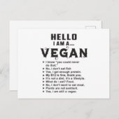 Veganes Vegetarisches Gemüse Veganismus Funny Gift Postkarte (Vorne/Hinten)