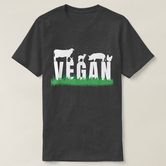 Veganes Vegetarisches Klimaschutzprogramm für Tier T-Shirt (Design vorne)