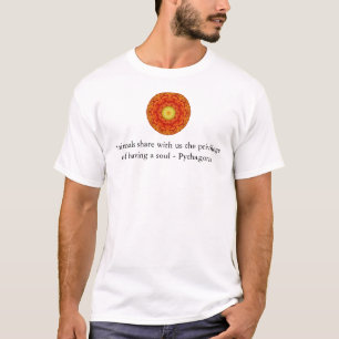 Veganes vegetarisches Zitat Pythagora der T-Shirt