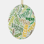 "Veganes" Wort-Wolke Mosaik Keramikornament (Rechts)