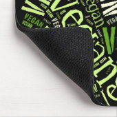 "Veganes" Wort-Wolke Mosaik Mousepad (Ecke)