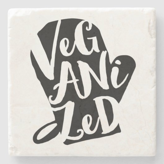 Veganisierte Vegan Steinuntersetzer (Vorderseite)