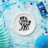 Veganisierte Vegane Hintergrundfarbe Pappteller (Party)