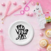 Veganisierte Vegane Hintergrundfarbe Pappteller (Party)