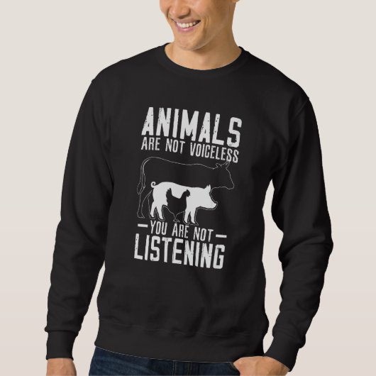 Veganism Animal Rights Plant Vegetarian Sweatshirt (Vorderseite)