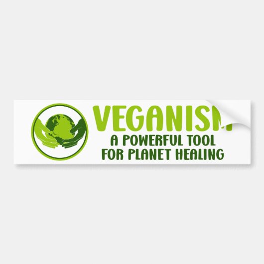 Veganismus Autoaufkleber (Vorne)