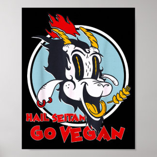 Veganismus Humor Weizen Gluten Hagel Seitan geh ve Poster
