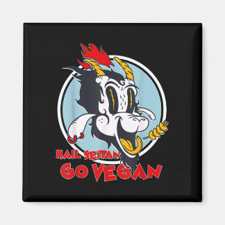 Veganismus Humor Weizen Gluten Hagel Seitan vegan Magnet