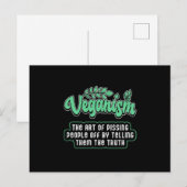 Veganismus Vegan Vegetarisches Gemüse Geschenk Ide Postkarte (Vorne/Hinten)