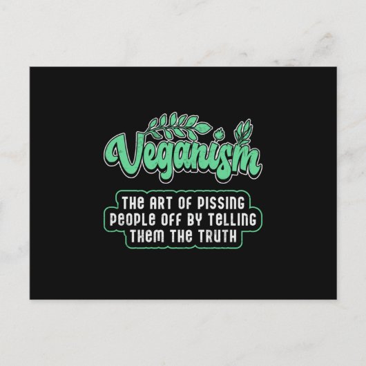 Veganismus Vegan Vegetarisches Gemüse Geschenk Ide Postkarte (Vorderseite)