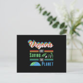 Veganismus Veggie Gemüse Vegane Tiere Geschenk Ide Postkarte (Stehend Vorderseite)