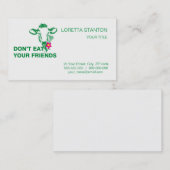 Veganismus Visitenkarte (Vorne/Hinten)