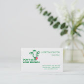 Veganismus Visitenkarte (Stehend Vorderseite)