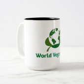 Vegans Day Zweifarbige Tasse (Vorderseite Links)