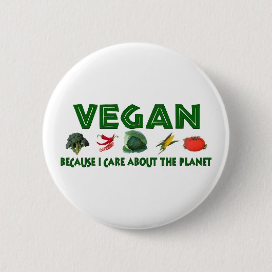 Vegans für den Planeten Button (Vorderseite)