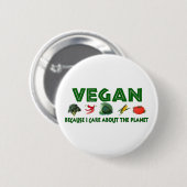 Vegans für den Planeten Button (Vorne & Hinten)
