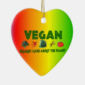 Vegans für den Planeten Keramik Ornament (Rechts)