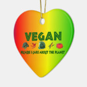 Vegans für den Planeten Keramik Ornament (Links)