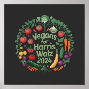 Vegans für Harris Waltz 2024: Zeigen Sie Ihre Unte Poster