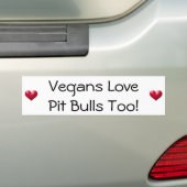 Vegans-Liebe-Gruben-Stiere auch! Autoaufkleber (Auf Auto)