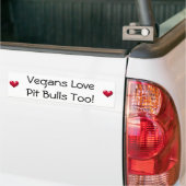 Vegans-Liebe-Gruben-Stiere auch! Autoaufkleber (Auf Lkw)