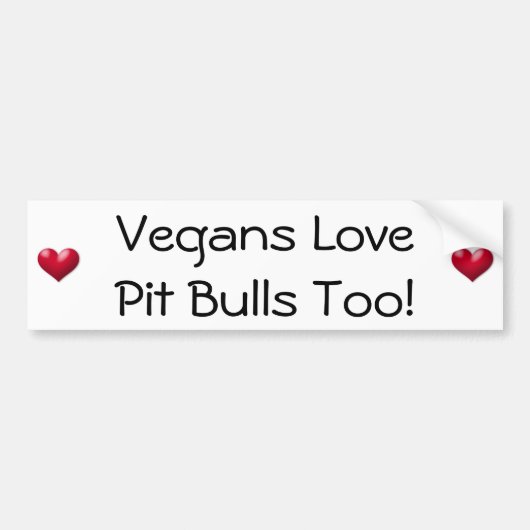 Vegans-Liebe-Gruben-Stiere auch! Autoaufkleber (Vorne)