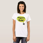 Vegans-Regel! Grüner Entwurf T-Shirt (Vorne ganz)
