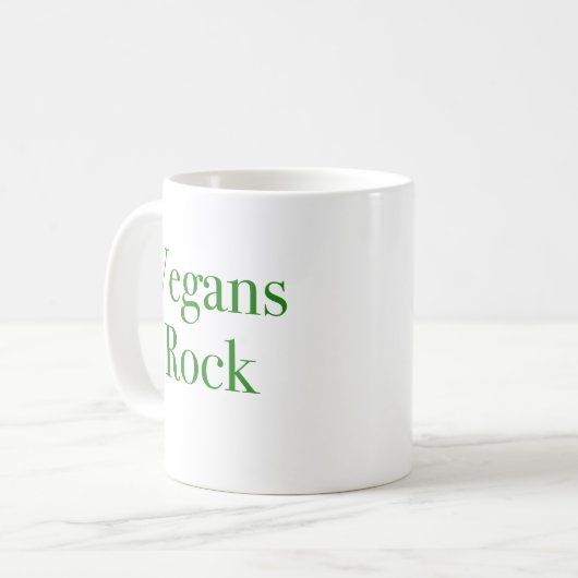 Vegans Rock Kaffeetasse (Vorderseite Links)