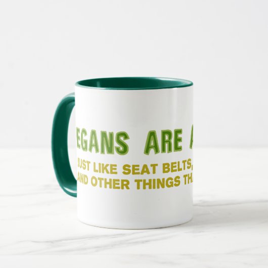 Vegans sind ärgerlich tasse (Vorderseite Links)