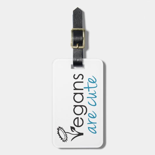 Vegans sind niedlich - fertigen Anwälte Gepäckanhänger (Vorderseite vertikal)