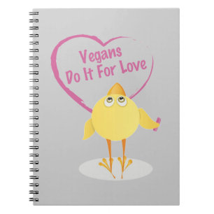 Vegans tun es für Liebe Notizblock