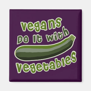 Vegans tun es mit Gemüse Magnet