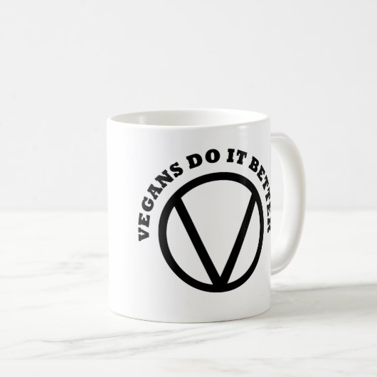 Vegans verbessert es Kaffee-Tasse Kaffeetasse (VorderseiteRechts)