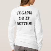 Vegans verbessert es! T-Shirt (Rückseite)