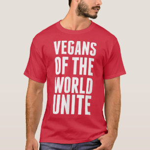 Vegans World vereint Vegane Vegetarier T-Shirt