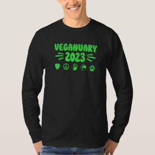Veganuary 2023 Tierrechte Retten Sie den Planeten T-Shirt