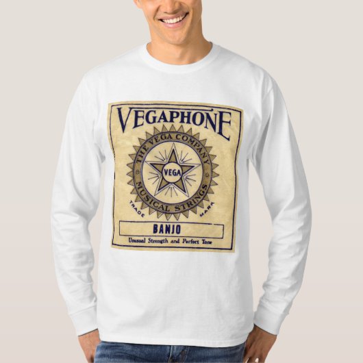 Vegaphone reiht hellen langen T - Shirt die Hülse (Vorderseite)