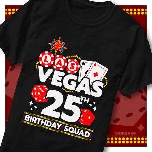 Vegas 25. Geburtstags-Squad-Casino-Party T-Shirt