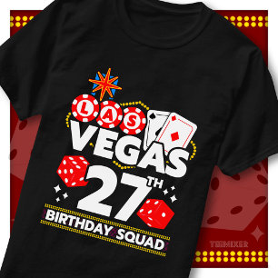 Vegas 27. Geburtstags-Squad-Casino-Party T-Shirt