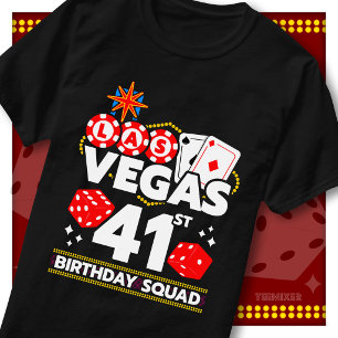 Vegas 41. Geburtstags-Squad-Casino-Party passend d T-Shirt